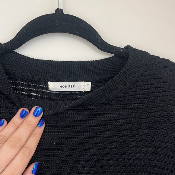 Mod Ref sheer long sleeve cropped sweater - Picture 4 of 4